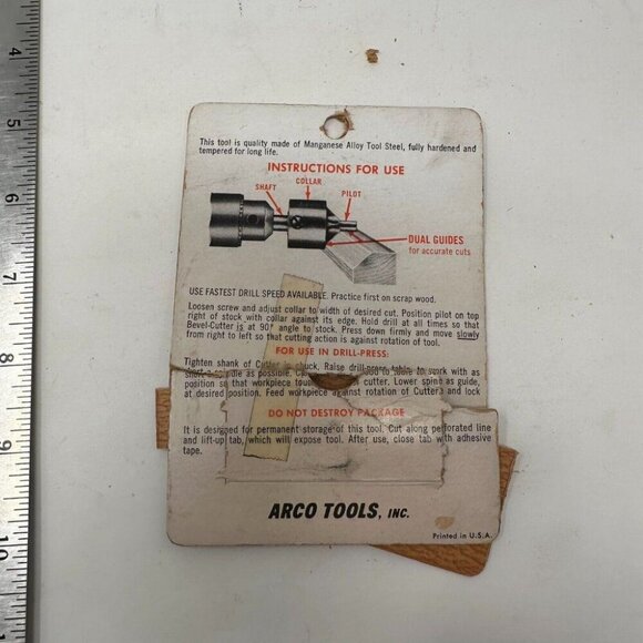 Vintage Arco Adjustable Bevel-Cutter No.10 Cuts 45° Bevels 1/32"-5/16" Wide USA - Picture 5 of 6